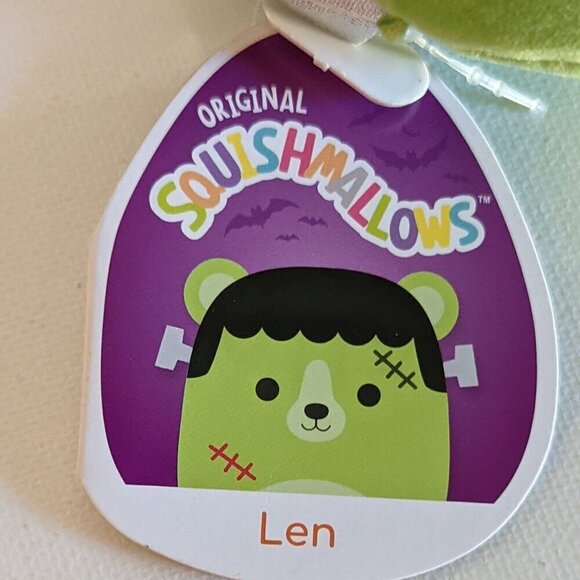 NWT 4" Len Green Frankenstein Bear Squishmallows Halloween Goth Mini Plush NEW - Picture 4 of 5